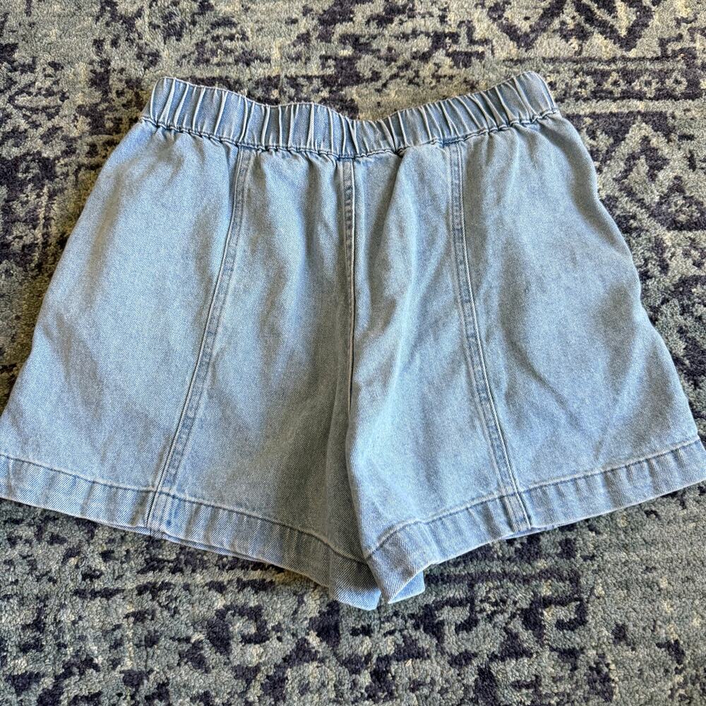 Madewell Denim Easy Pull-On Shorts in Rathmore Wash Preppy Summer Sz XS Pockets - Picture 8 of 11